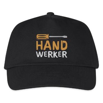 Craftsman lettering with screwdriver - Kids’ Baseball Cap - black - Front