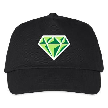 Diamant (pierre précieuse symbole brillant / NEG Gre 3C) - Casquette de baseball Enfant - noir - Devant