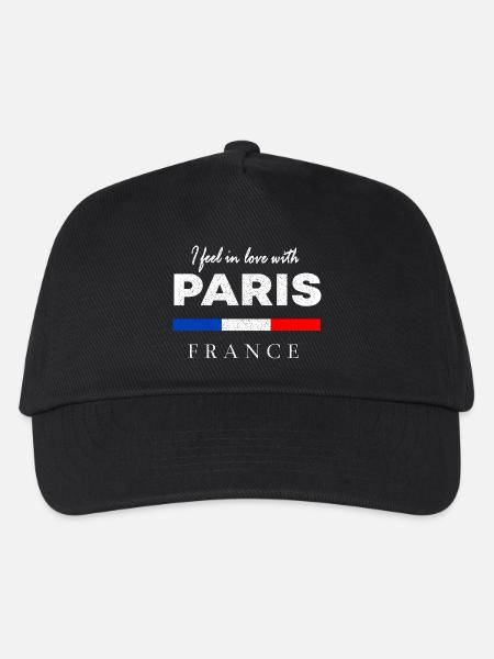 I fell in love with Paris – Frankreich Design - Kinder Basecap - Schwarz