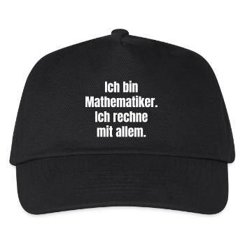 Ich bin Mathematiker Ich rechne mit allem - Kinder Basecap - Schwarz - Vorne