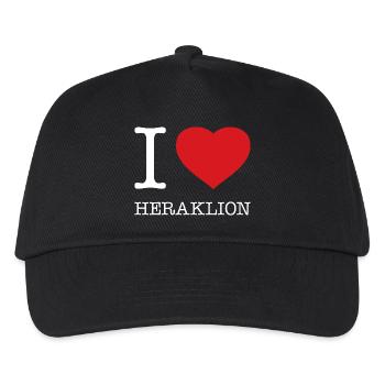I love Heraklion Crete - Kids’ Baseball Cap - black - Front
