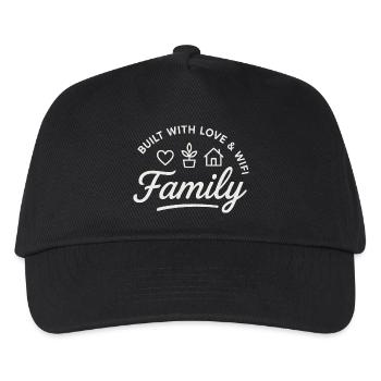 Construit avec amour et WiFi - Casquette de baseball Enfant - noir - Devant