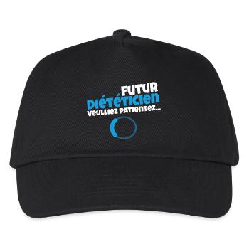 Future dietician – Please wait - Kids’ Baseball Cap - black - Front