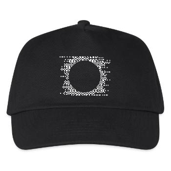 Pixelkreis Abstrakter Nebel - Kinder Basecap - Schwarz - Vorne