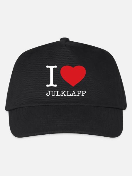 I love Julklapp - Kinder Basecap - Schwarz