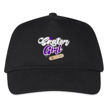 Skater Girl - Kinder Basecap - Schwarz - Vorne