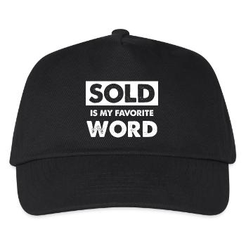 Mot préféré vendu chemise déclaration - Casquette de baseball Enfant - noir - Devant