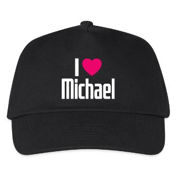 J’aime Michael Pink Heart J’aime Michael - Casquette de baseball Enfant - noir - Devant