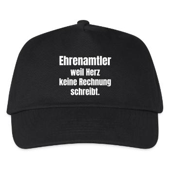 Volunteering with heart – No bill - Kids’ Baseball Cap - black - Front