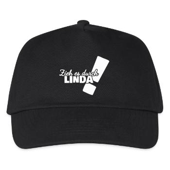 Vorname Linda - Kinder Basecap - Schwarz - Vorne