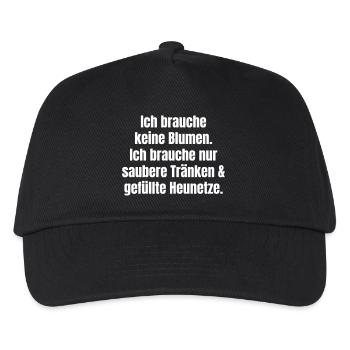 Pas de fleurs imbibant des filets à foin pour sa petite amie - Casquette de baseball Enfant - noir - Devant