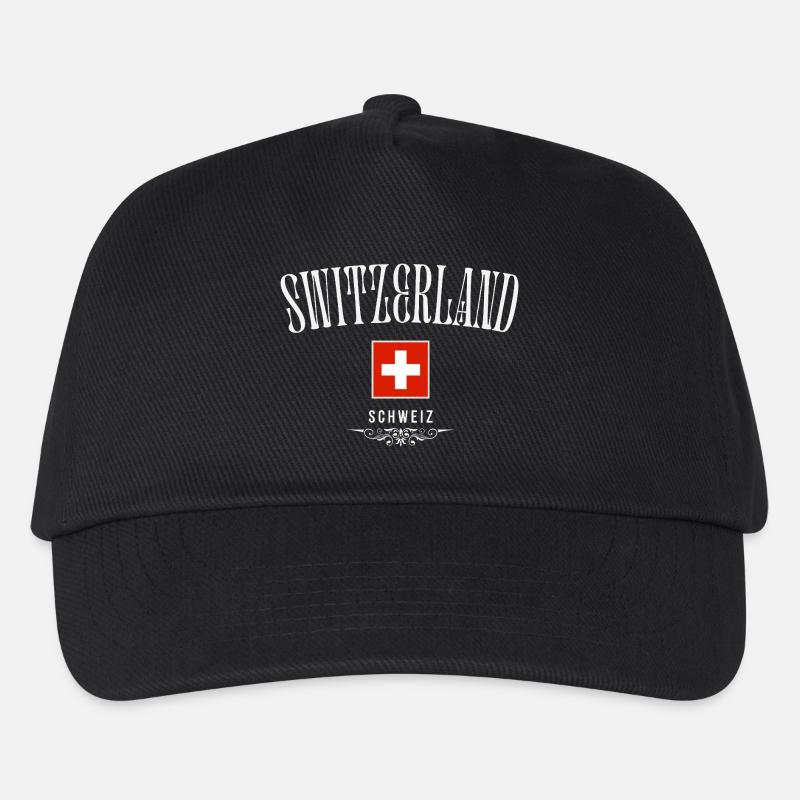 Flagge der Schweiz, Schweizer Stolz - Kinder Basecap - Schwarz