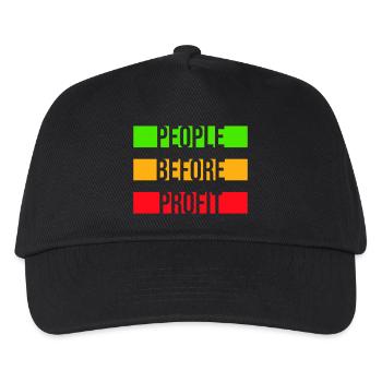 People Before Profit Activism Justice Logo - Kids’ Baseball Cap - black - Front