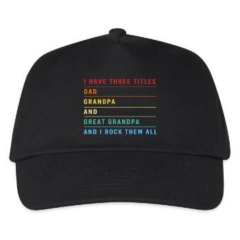 Grandpa Grandson Grandpa Grandpa Grandpa - Kids’ Baseball Cap - black - Front