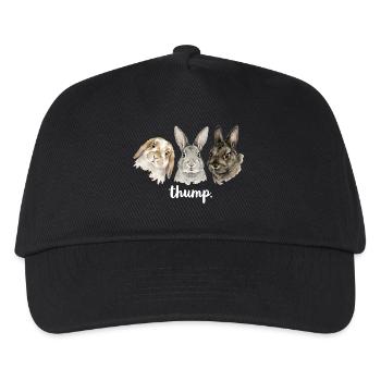 Fun rabbit knocking for rabbit lovers - Kids’ Baseball Cap - black - Front