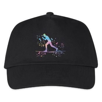 Ski de fond Ski de fond - Casquette de baseball Enfant - noir - Devant