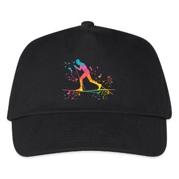 Ski de fond Ski de fond - Casquette de baseball Enfant - noir - Devant