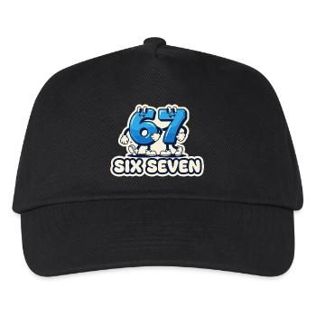 67 Meme Shirt – Six Seven Memes - Kids’ Baseball Cap - black - Front