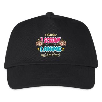 Anime-fangirl Schreit Anime-reaktion - Kinder Basecap - Schwarz - Vorne