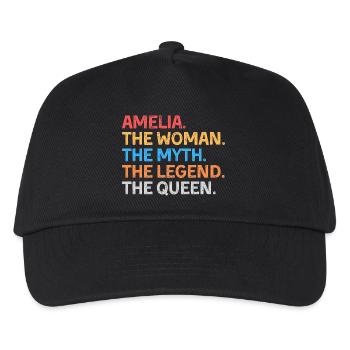 Amelia Die Frau Der Mythos Die Legende Die Königin - Kinder Basecap - Schwarz - Vorne