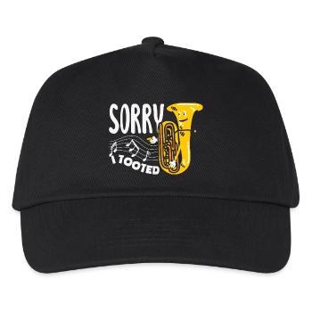 Vintage Euphonium Spieler - Kinder Basecap - Schwarz - Vorne