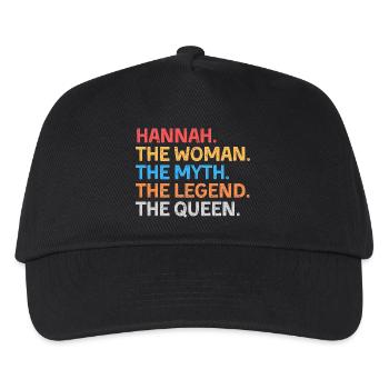 Hannah Die Frau Der Mythos Die Legende Die Königin - Kinder Basecap - Schwarz - Vorne
