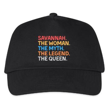 Savannah Die Frau Der Mythos Die Legende Die Königin - Kinder Basecap - Schwarz - Vorne