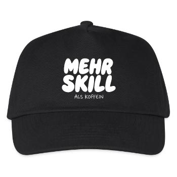 Plus de compétence que de caféine - Casquette de baseball Enfant - noir - Devant