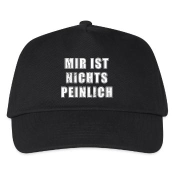 Lieber Peinlich Als Langweilig Lustiges Geschenk - Kinder Basecap - Schwarz - Vorne