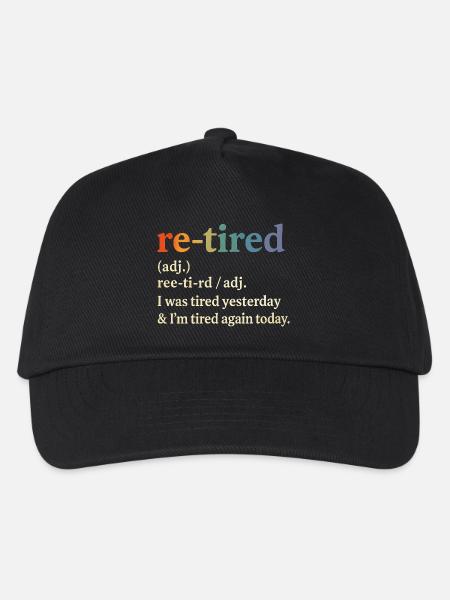 Ruhestand Rente Definition Rentner Humor Lustig - Kinder Basecap - Schwarz