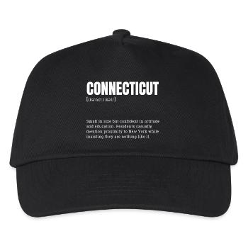 Connecticut Attitude Glyph - Kids’ Baseball Cap - black - Front