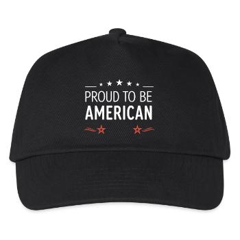 Proud to be American – Retro Stars - Kids’ Baseball Cap - black - Front