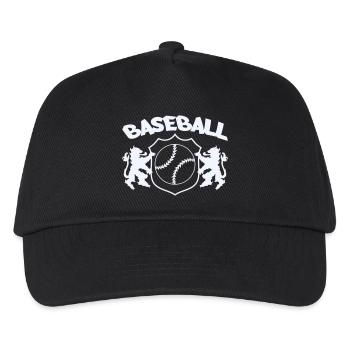 Baseball Crest - Kids’ Baseball Cap - black - Front