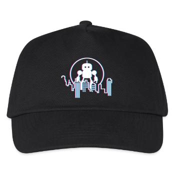 Robot City Skyline – 3D Science-Fi Future Design - Casquette de baseball Enfant - noir - Devant
