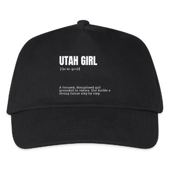 Utah Girl : Valeurs et Concentration - Casquette de baseball Enfant - noir - Devant