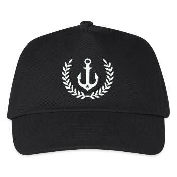 Anchor in the laurel wreath - Kids’ Baseball Cap - black - Front