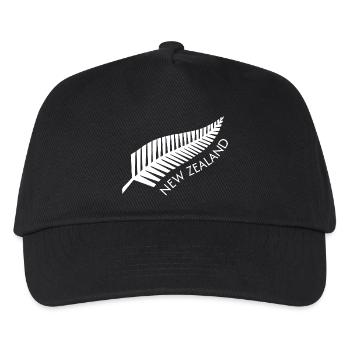 New Zealand Fern Proud Kiwi - Kids’ Baseball Cap - black - Front