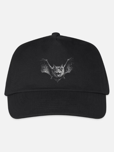 Fledermaus - Kinder Basecap - Schwarz