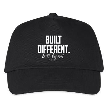 Built Different Built By God Psalm 139:14 - Kinder Basecap - Schwarz - Vorne