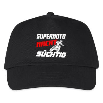 Supermoto_macht_suechtig - Kinder Basecap - Schwarz - Vorne