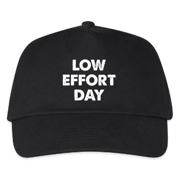 Low Effort Day - Kids’ Baseball Cap - black - Front