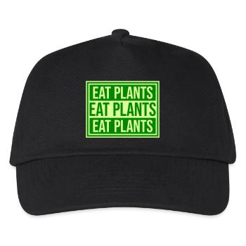 Sigle végétarien végan drôle de Eat Plants - Casquette de baseball Enfant - noir - Devant
