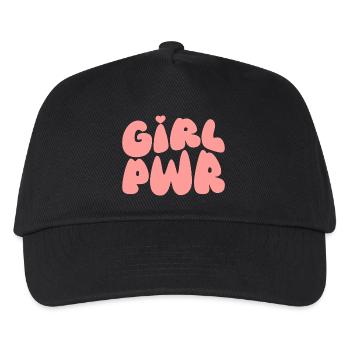 Gir Power Feministin - Kinder Basecap - Schwarz - Vorne