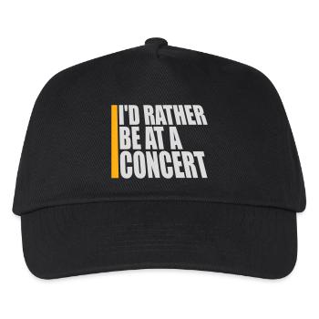 I'd Rather Be At A Concert Lustig Musik Konzert - Kids’ Baseball Cap - black - Front