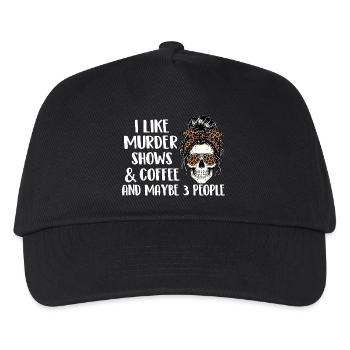 Murder Shows Coffee Maybe 3 People Funny - Kids’ Baseball Cap - black - Front
