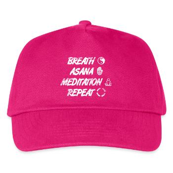 Breathing Asana Meditation Repetition - Kids’ Baseball Cap - fuchsia - Front