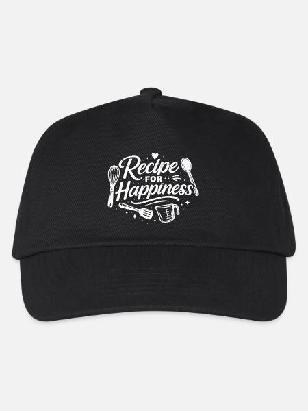 recipe for happiness - Kinder Basecap - Schwarz