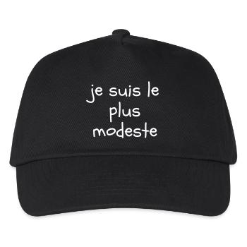 Je suis le plus modeste - Casquette de baseball Enfant - noir - Devant