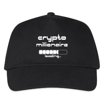 Crypto Millionaire Loading Funny Bitcoin ETH - Kids’ Baseball Cap - black - Front
