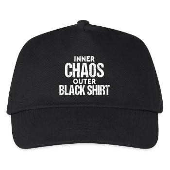 Inner Chaos Outer Black Shirt Funny Saying - Kids’ Baseball Cap - black - Front